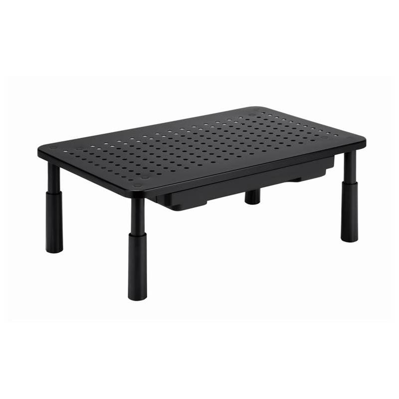 Support D'écran Réglable GEMBIRD Avec Tiroir Rectangle - Noir