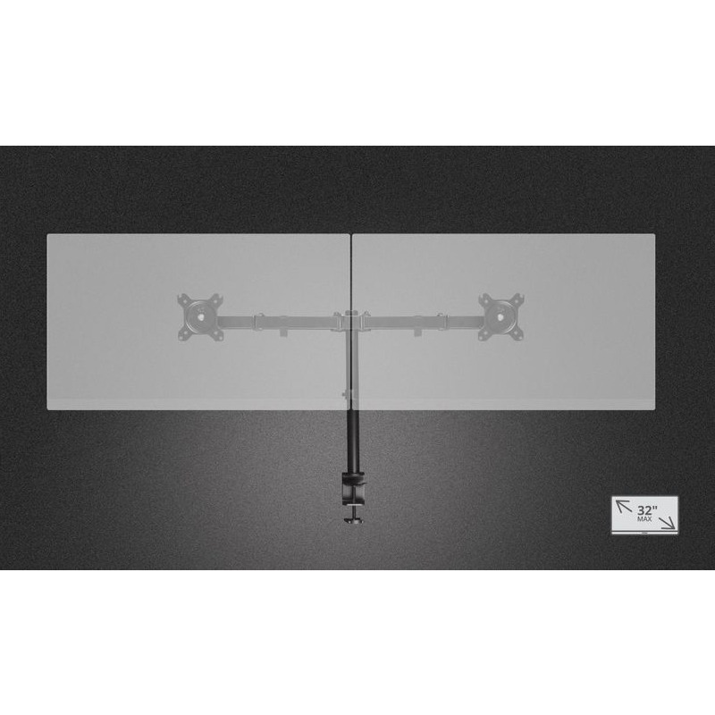Support de Bureau TRUST GXT 1120 Pour 2 Moniteurs - Noir - Image 7