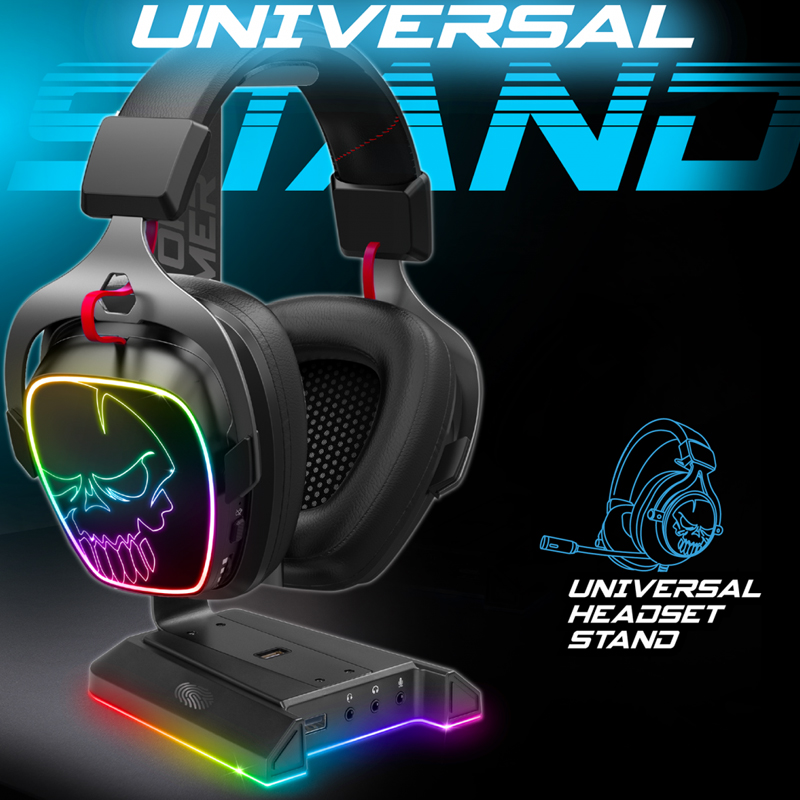 Support de casque SPIRIT OF GAMER STD5 SENTINEL 7.1 RGB - Gris - Image 2
