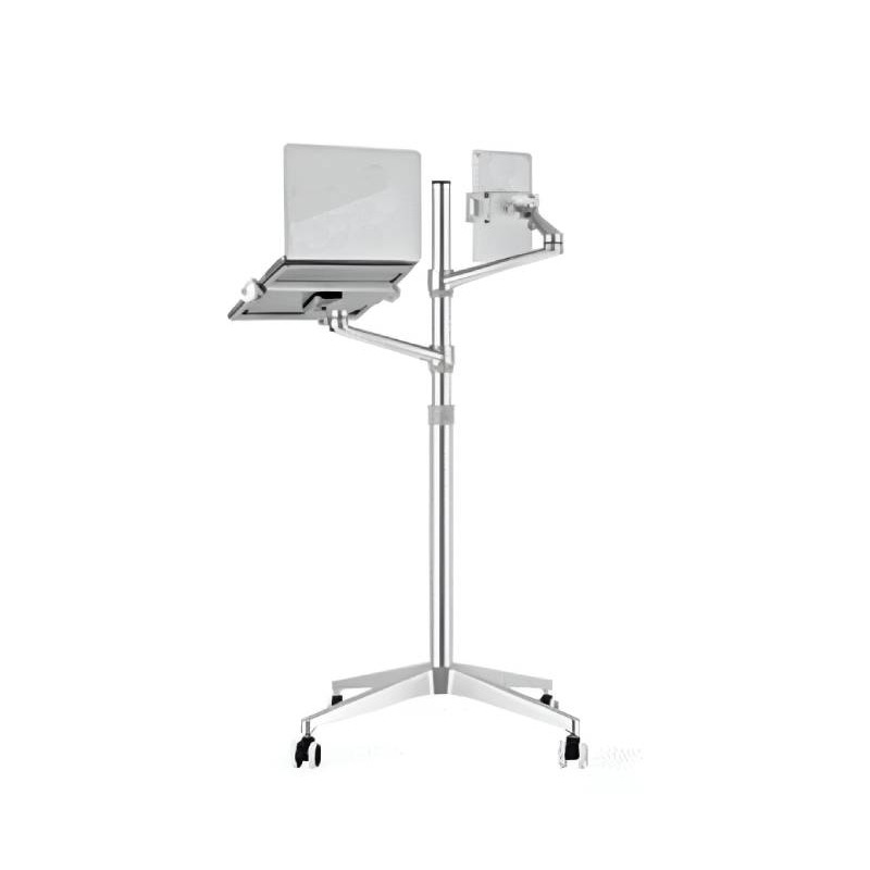 Support Écran DIGIPOS DP9L à DOUBLE BRAS - SILVER