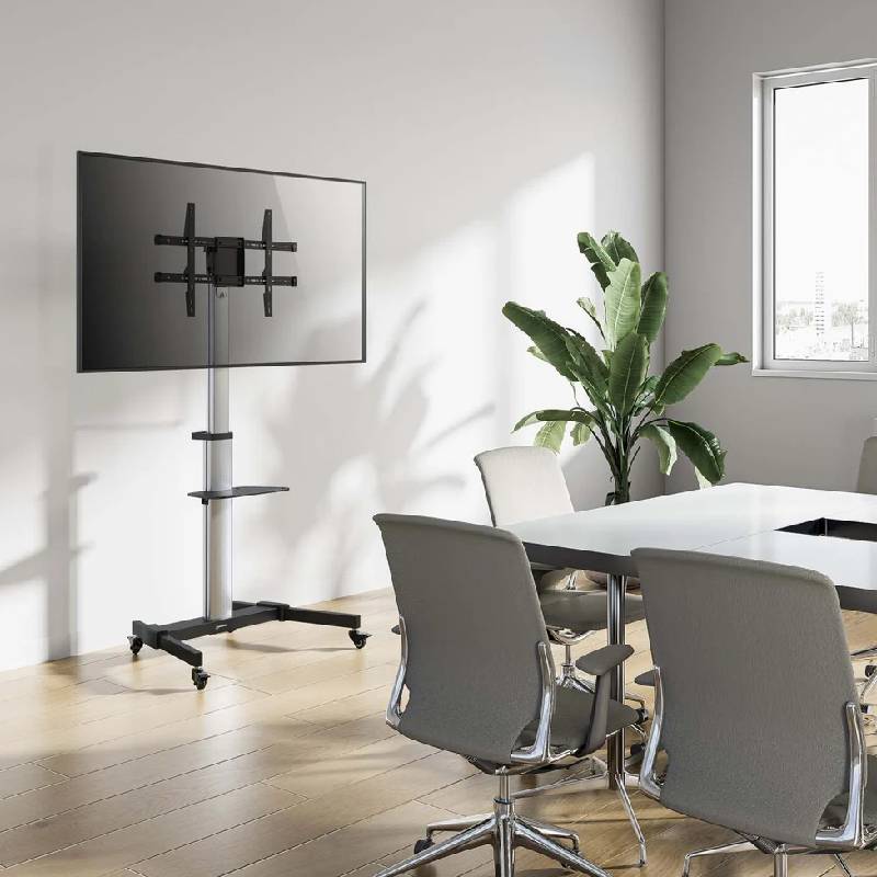 Support Mobile MANHATTAN Avec Roulettes Pour TV 37" - 86" - Noir - Image 4