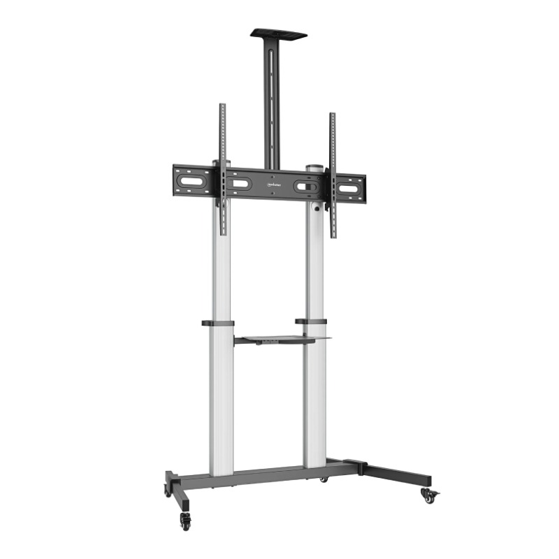 Support Mobile MANHATTAN En Aluminium Avec Etagères Pour TV 60" - 100" (462563) - Image 3