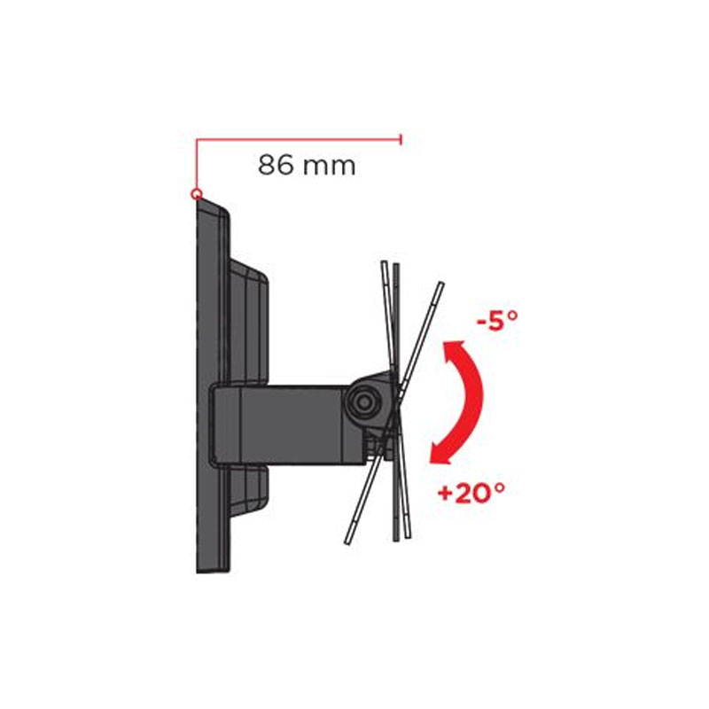 Support Mural MELICONI FTR 200 Pour TV 26'' - 40''  - Image 3