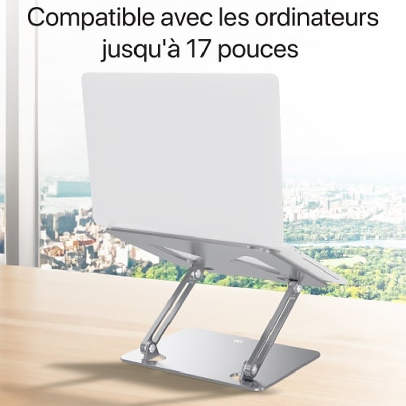 Support Pour Notebook TNB iClick Pliable - Aluminium - Image 4