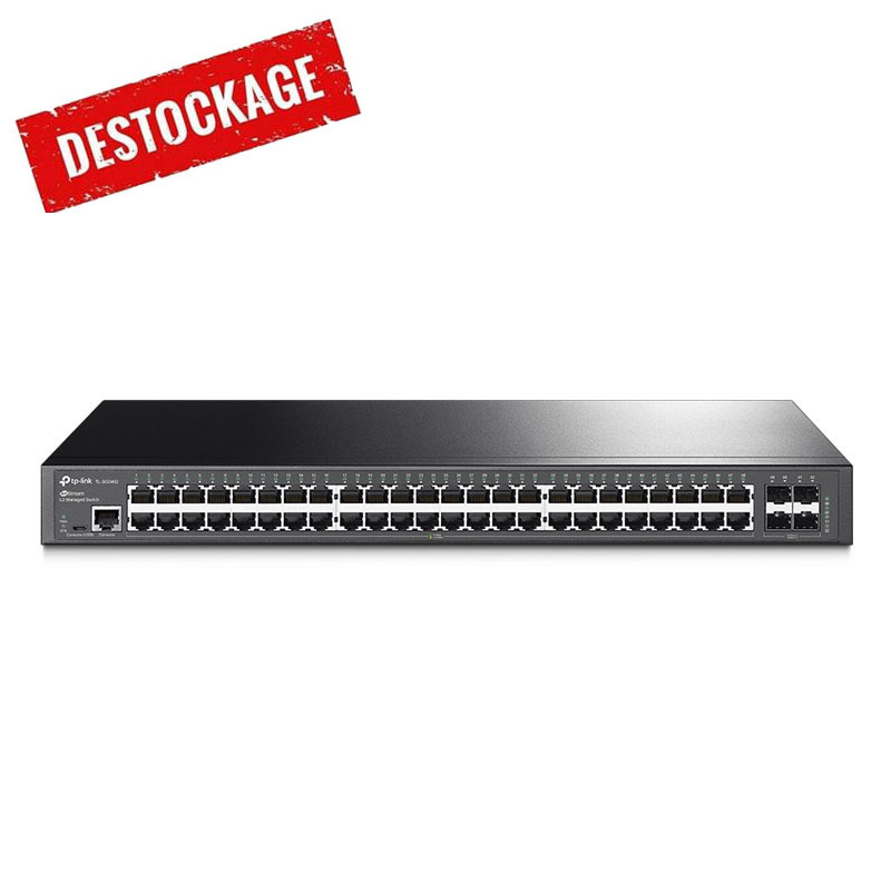 TP-Link TL-SG3452 commutateur réseau Géré L2/L3 Gigabit Ethernet (10/100/1000) 1U Noir (TL-SG3452), Photo boutique MyTek chez MyTek