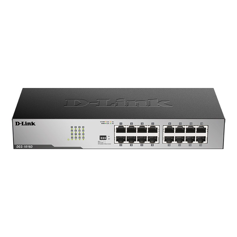 D-Link DGS-1016D/E 16-port 10/100/1000 Gigabit Desktop Switch (DGS-1016D/E), Photo boutique MyTek chez MyTek