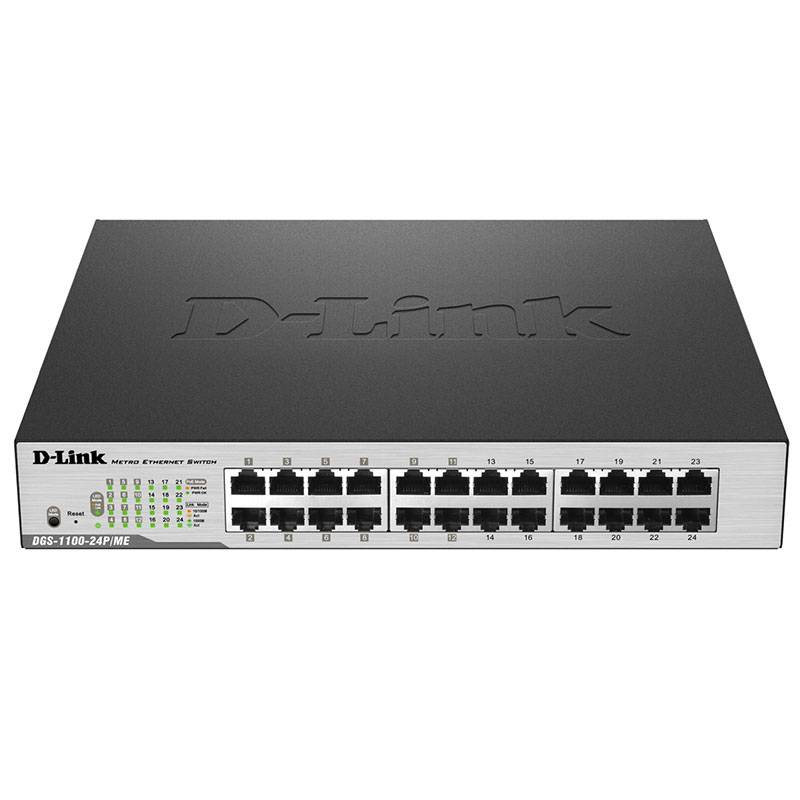 Switch D-LINK DGS-1100-24P 24 Ports 12 Ports 10/100/1000Mbps PoE + 12 Ports 10/100/10