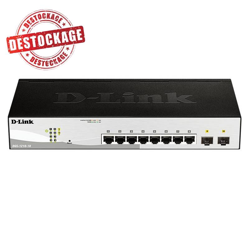  Switch D-LINK DGS-1210-10 8 Ports 10/100 mbps 4 GbE et 2 SFP