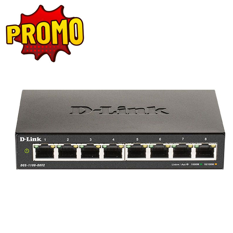 Switch D-LINK DGS-1100-08PV2 Intelligent 8 PORTS POE