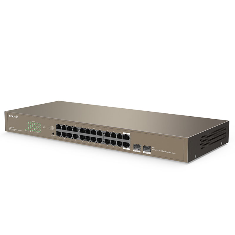 Switch de bureau TENDA TEG1024F à 24 ports avec 2 emplacements SFP - Image 3