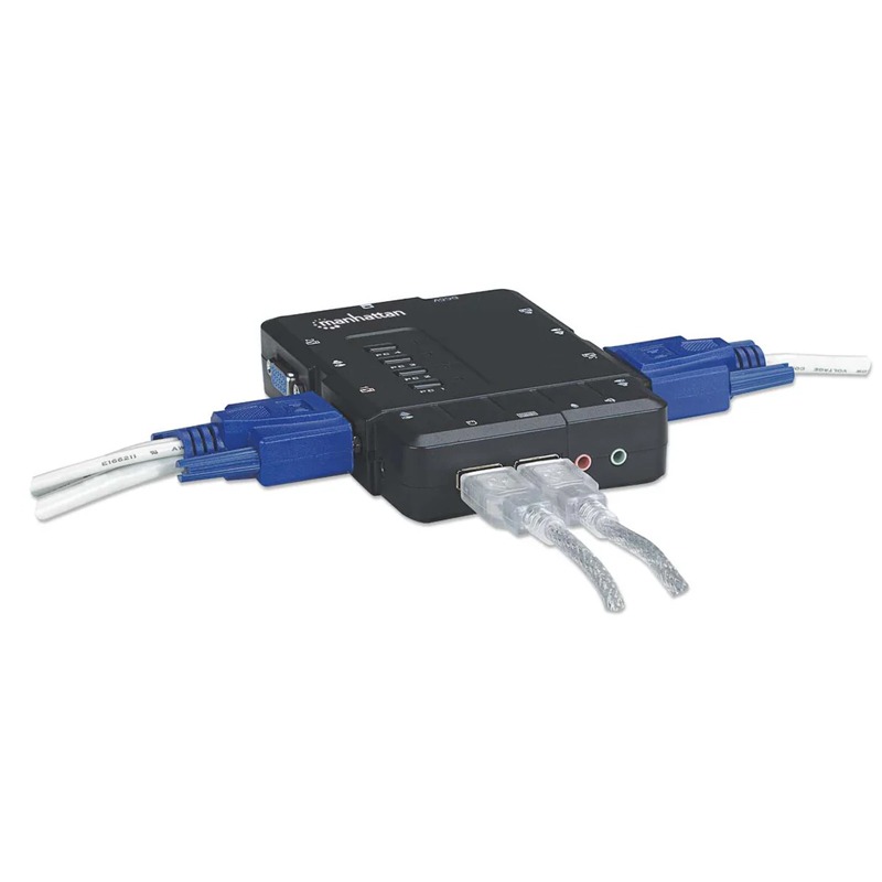Switch MANHATTAN KVM compact à 4 ports - Noir - Image 3