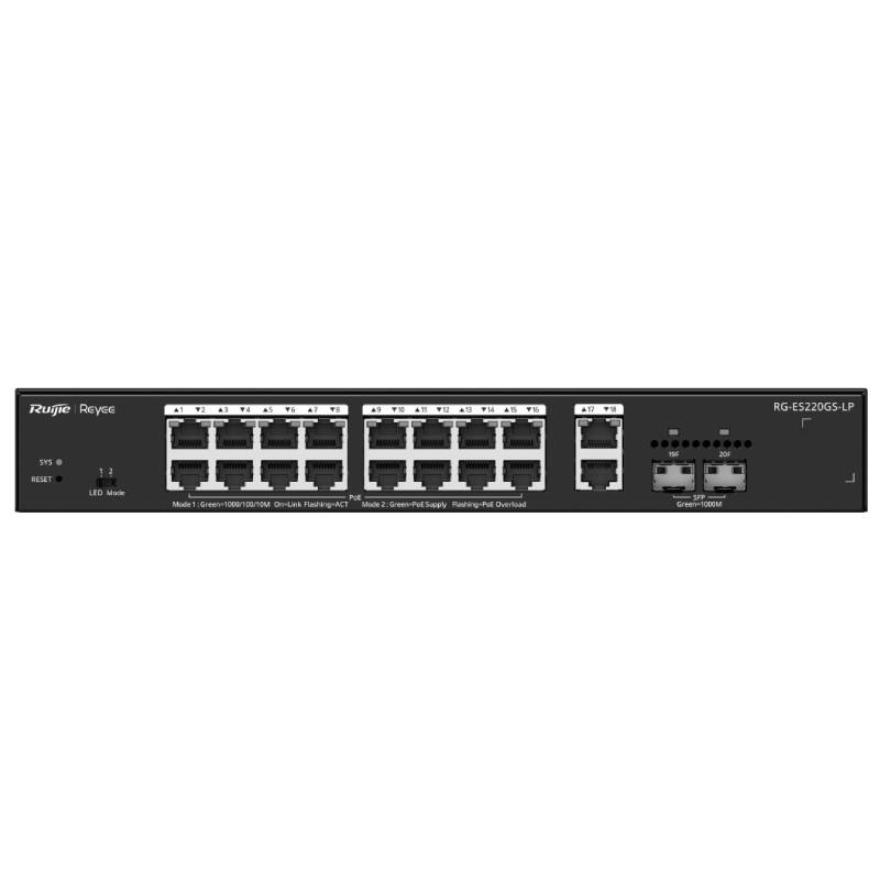 Switch RUIJIE REYEE RG-ES220GS-LP Avec PoE 20 Ports Gigabit