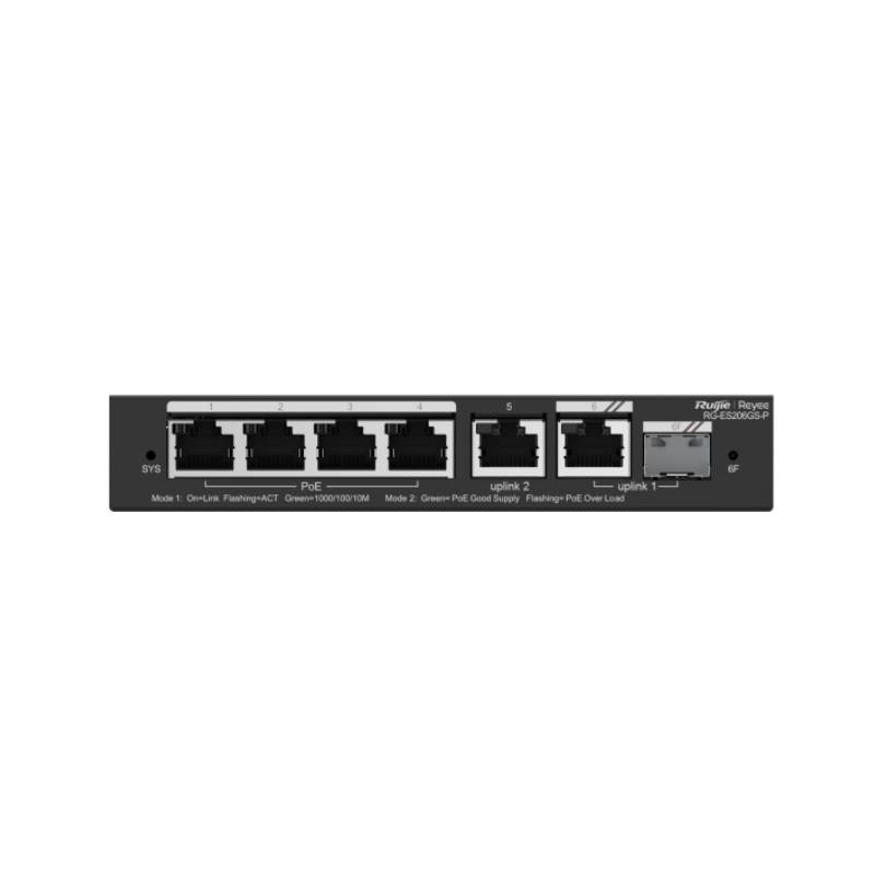 Switch RUIJIE REYEE RG-ES206GS-P Avec PoE 6 Ports Gigabit