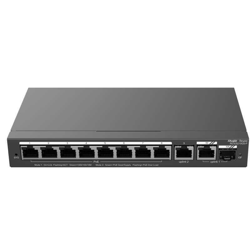 Switch RUIJIE REYEE RG-ES210GS-P Avec PoE 10 Ports Gigabit - Image 2