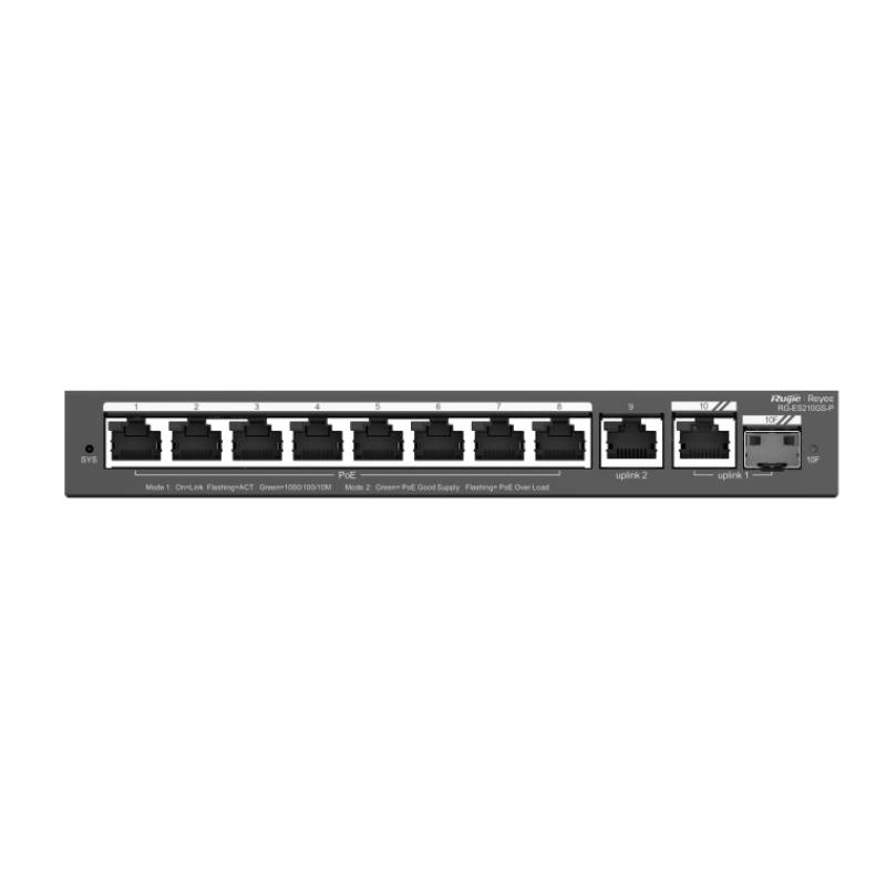 Switch RUIJIE REYEE RG-ES210GS-P Avec PoE 10 Ports Gigabit