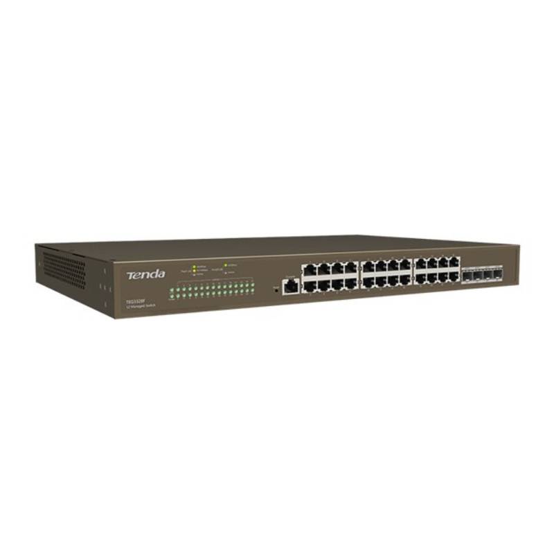 Switch TENDA TEG3328F 24 Ports Gigabit RJ45 + 4 SFP 1U 19" L2 - Image 2