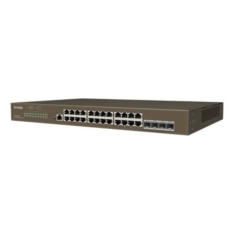 Switch TENDA TEG3328F 24 Ports Gigabit RJ45 + 4 SFP 1U 19" L2 - Image 3