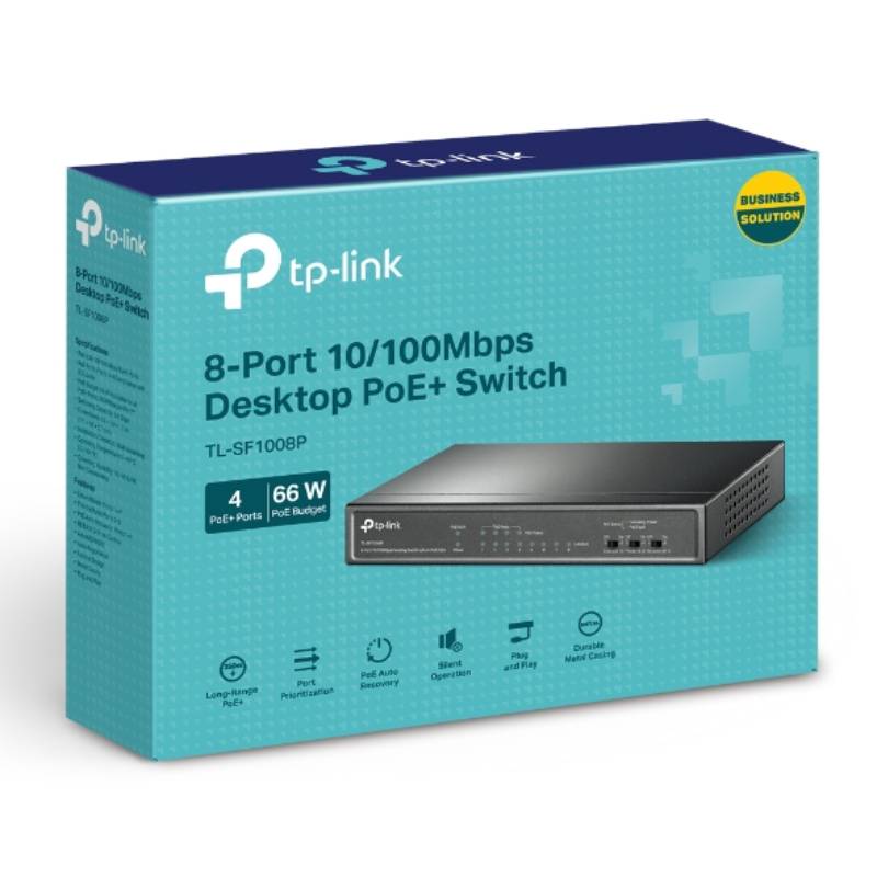 Switch TP-LINK TL-SF1008P 8 Ports 10/100 Avec 4 Ports PoE+ - Image 6