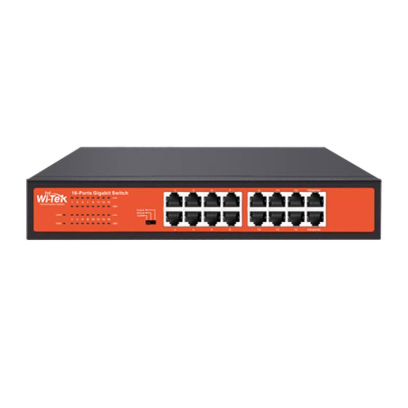 Switch WITEK WI-SG116DV2 14 Ports RJ45 100/1000Mbps avec 2 Ports Uplink RJ45