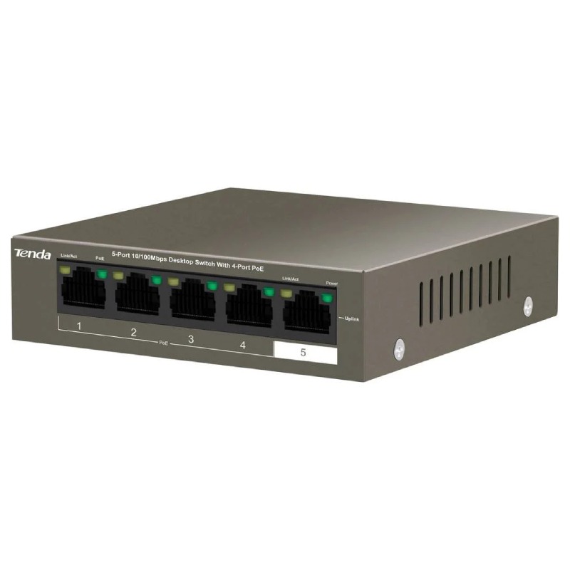 Switch TENDA TEF1105P-4-63W 5 Ports 10/100 Mbps Avec 4 Ports PoE - Image 2
