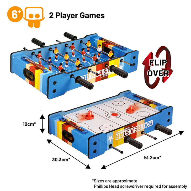 Table de Billard 2EN1 Foot et Hockey Pour Enfants - Image 2
