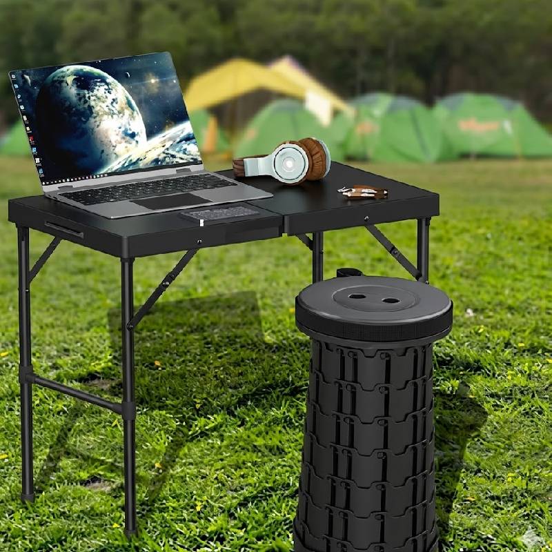 Table de Camping Pliable SL-32170 avec Tabourets Intégrés - Image 3