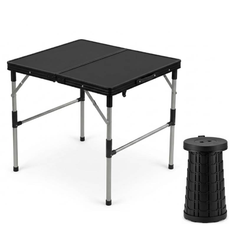 Table de Camping Pliable SL-32170 avec Tabourets Intégrés