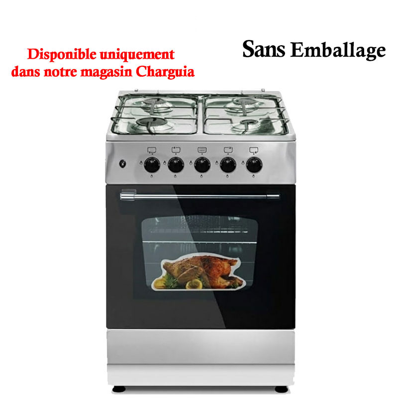 Cuisinière à Gaz UNIONAIRE GAS-C5555S 4 Feux - Silver