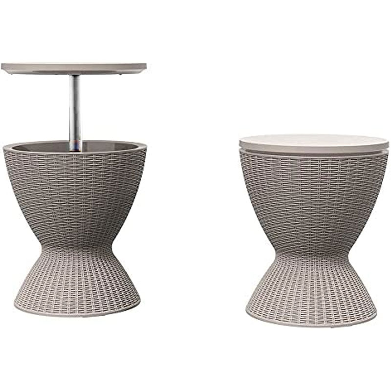 Table En PVC Avec Glacière 30 Litres - Marron