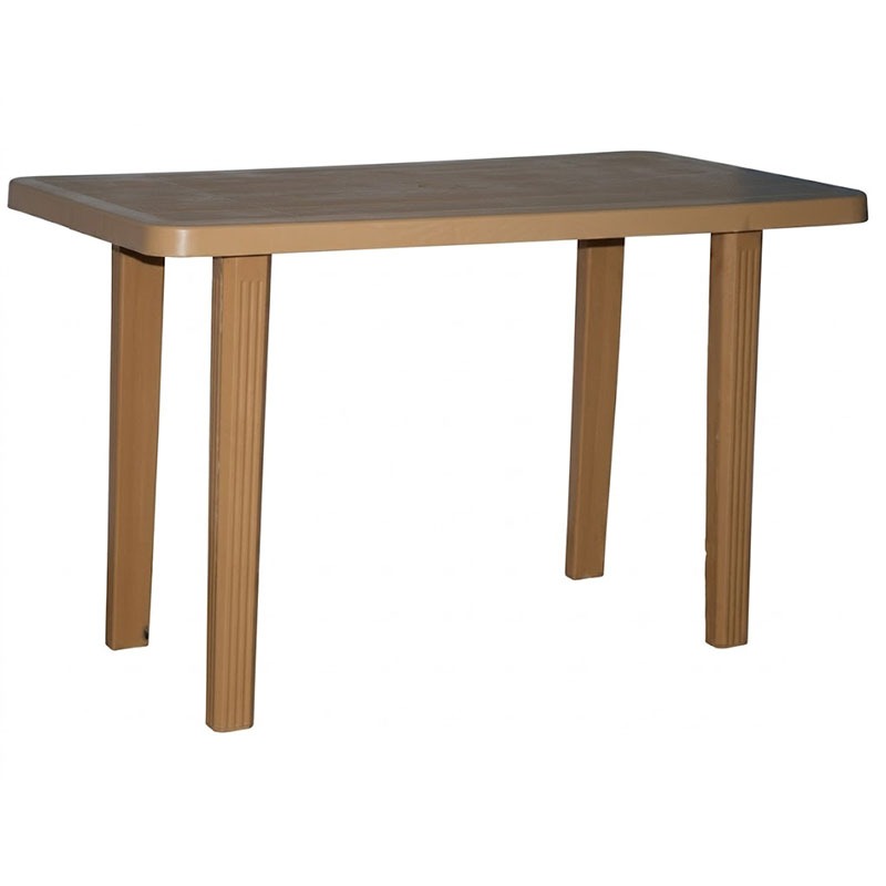 Table Plastique Hawai 120x78cm - Caramel