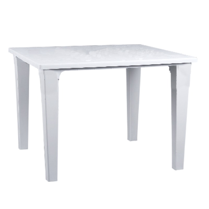 Table Plastique Carré Dorra 80x80 cm - Blanc