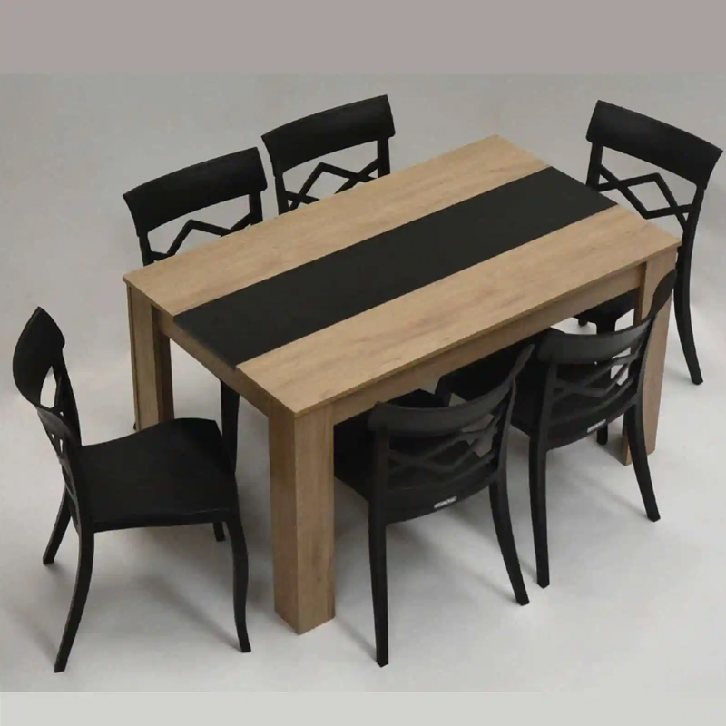 Table Salle A Manger SOTUFAB FLORA - Amazona & Noir - Image 2
