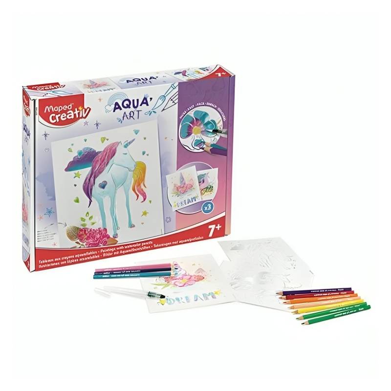 Tableaux Aquarellables MAPED Licornes - 907048