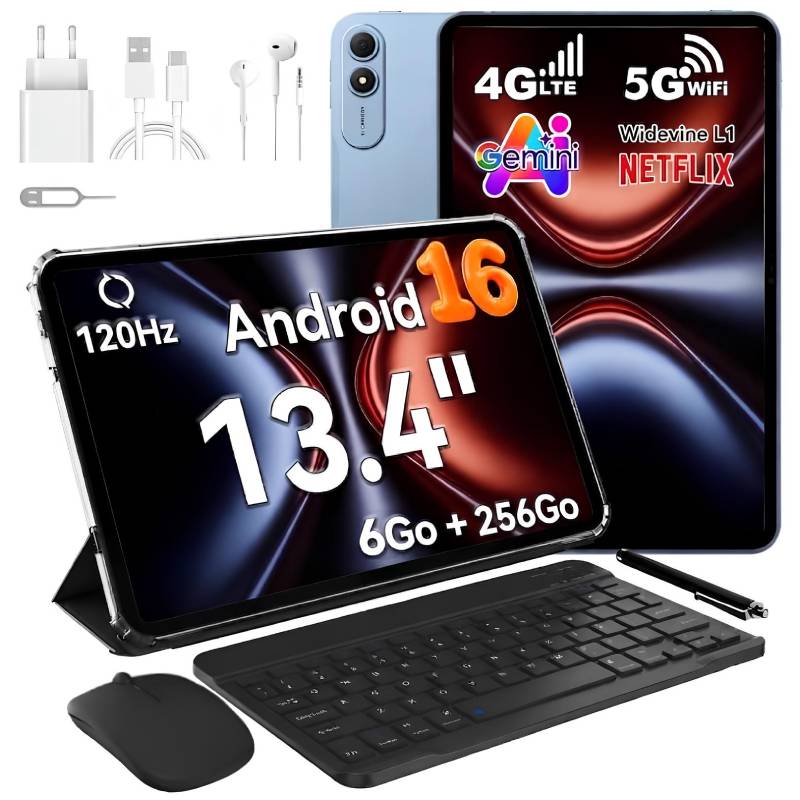 Tablette OSCAL PAD 200 13.4" WiFi 4G LTE - Bleu