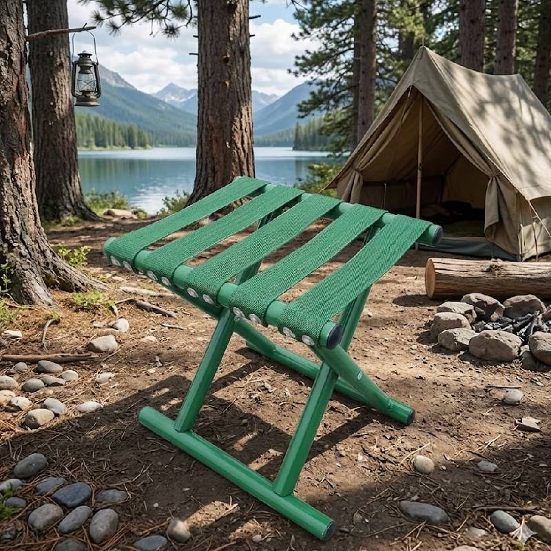 Tabouret Pliable de Camping - Vert - Image 2