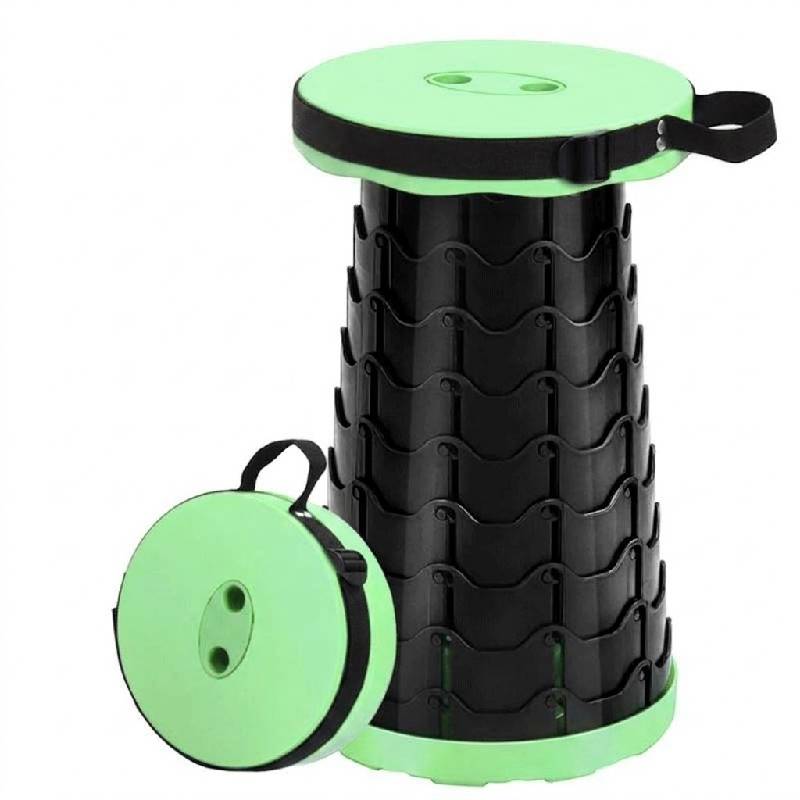 Tabouret de camping Télescopique Pliable - Vert