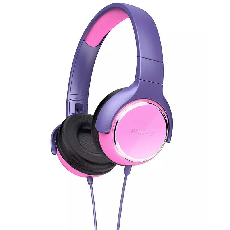 Casque Filaire PHILIPS TAKH301PK-00 avec Micro Pour Enfant - Rose&Violet