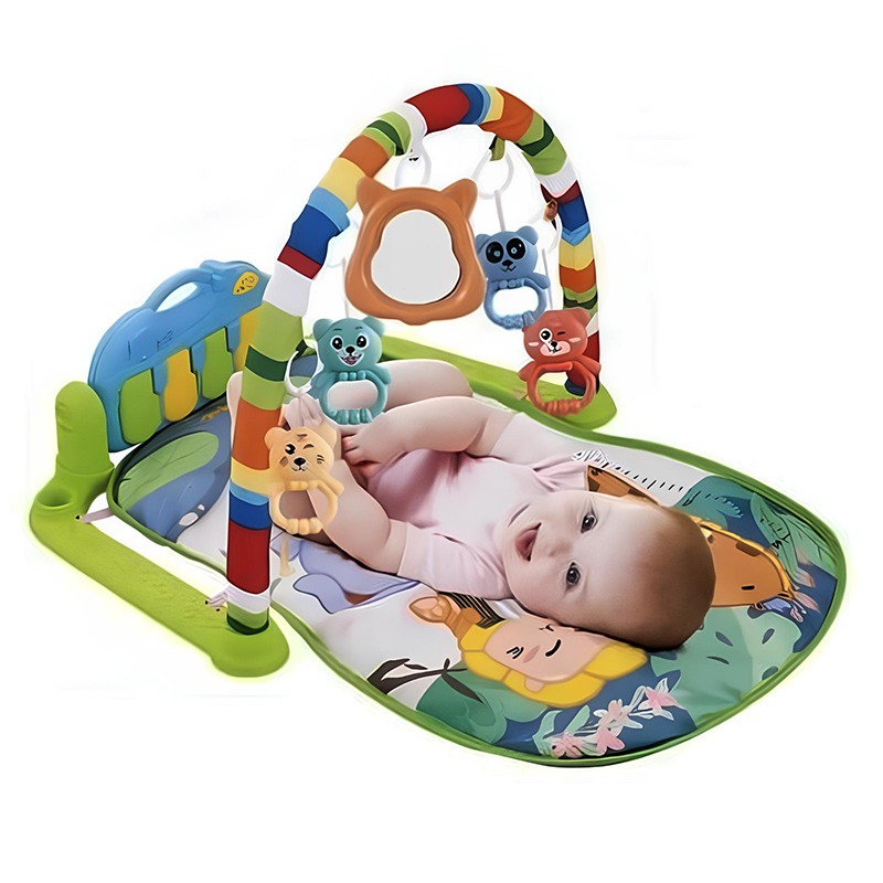 Tapis D'éveil Multifonction Avec Piano à Pédales Pour Bébé - Vert