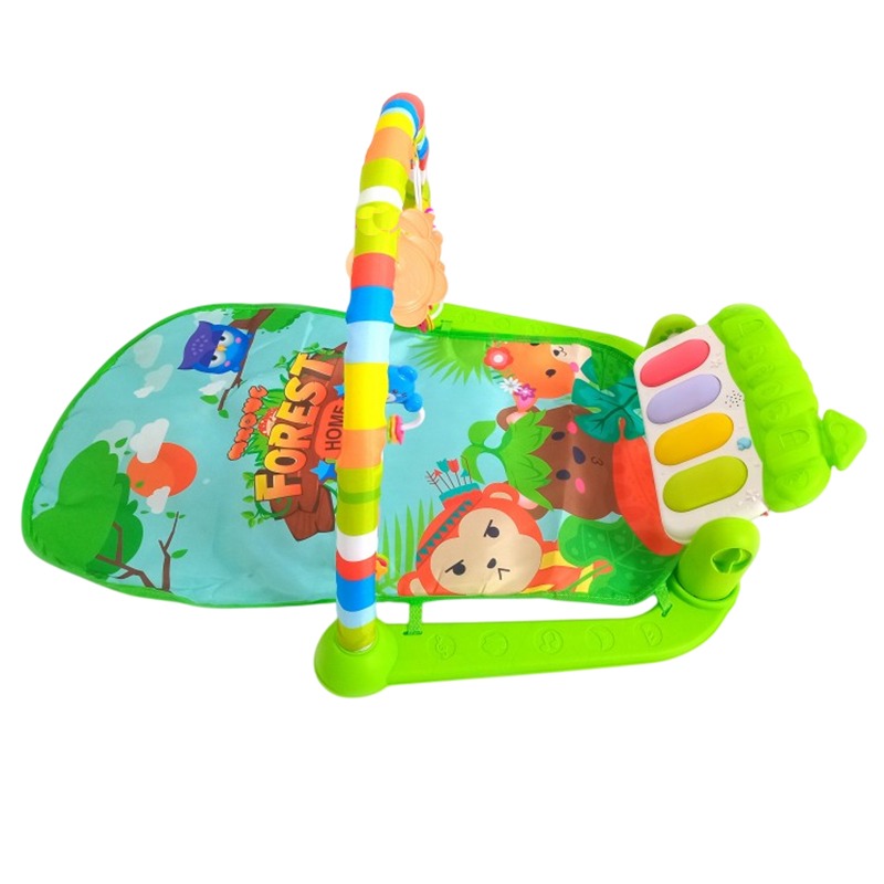 Tapis D'éveil Multifonction Piano Fitness Rack Pour Bébé - Vert - Image 2