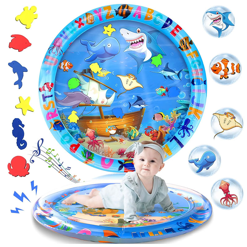 Tapis D'éveil Aquatique Gonflable pour Bébé - Monde Marin