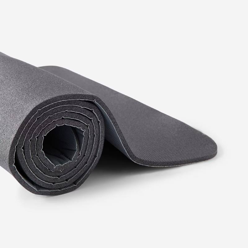 Tapis de fitness DOMYOS résistant et adhérent épaisseur 8 mm - Gris - Image 4