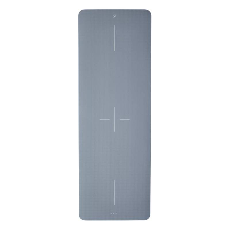 Tapis de fitness DOMYOS résistant et adhérent épaisseur 8 mm - Gris - Image 3