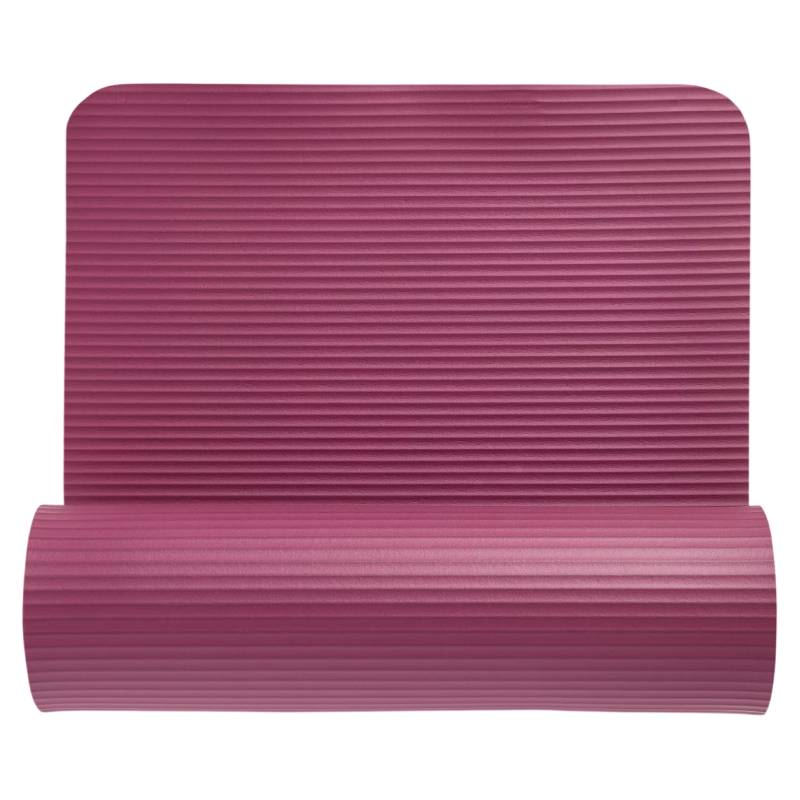 Tapis de pilates DOMYOS confort épaisseur 15 mm - Rouge bordeaux