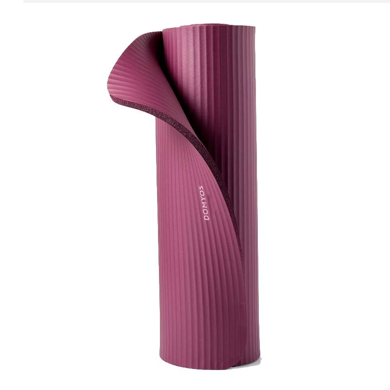 Tapis de pilates DOMYOS confort épaisseur 15 mm - Rouge bordeaux - Image 3