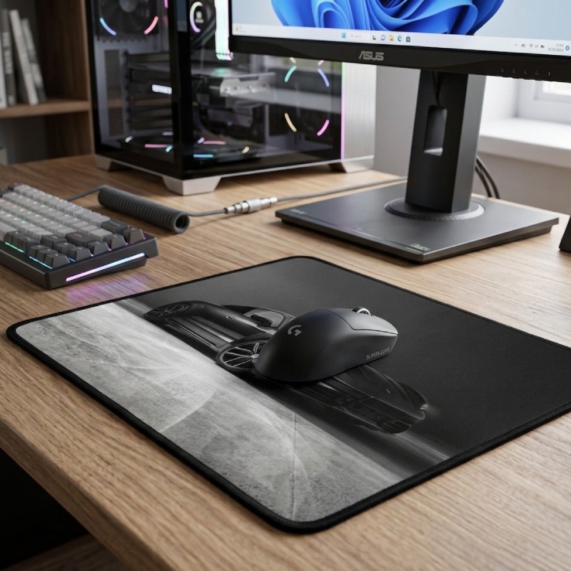Tapis De Souris Gamer 30*35 Porsche Taycan  - T000077 - Image 2
