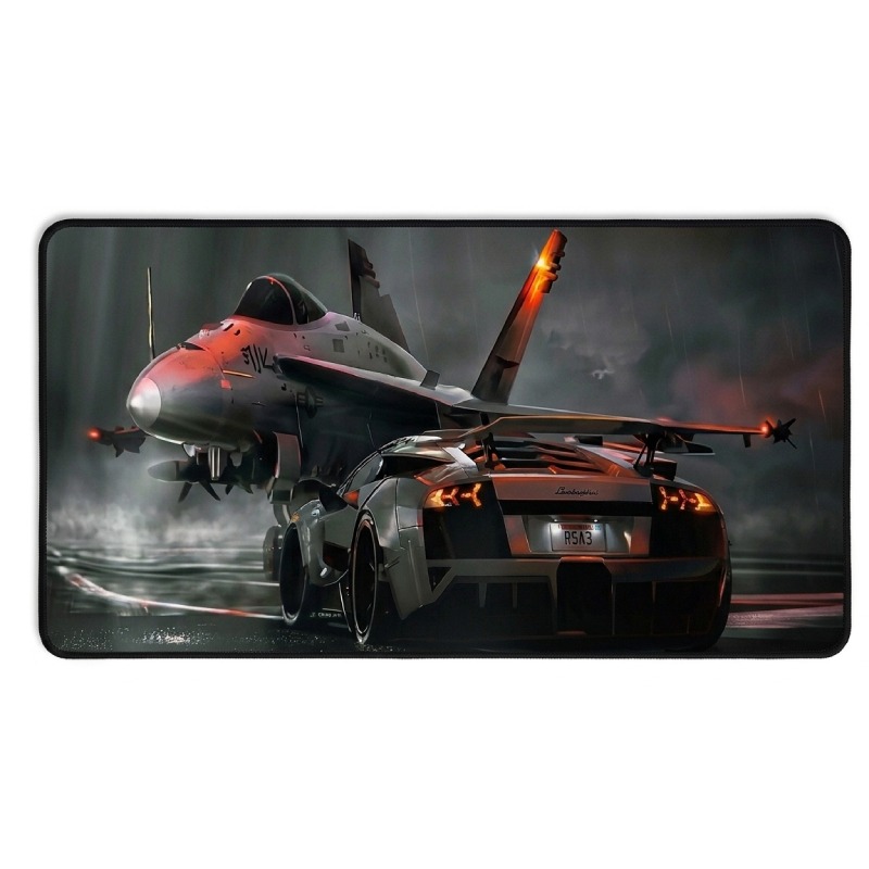 Tapis De Souris Gamer 40X90 Top Speed Jet & Lamborghini Edition