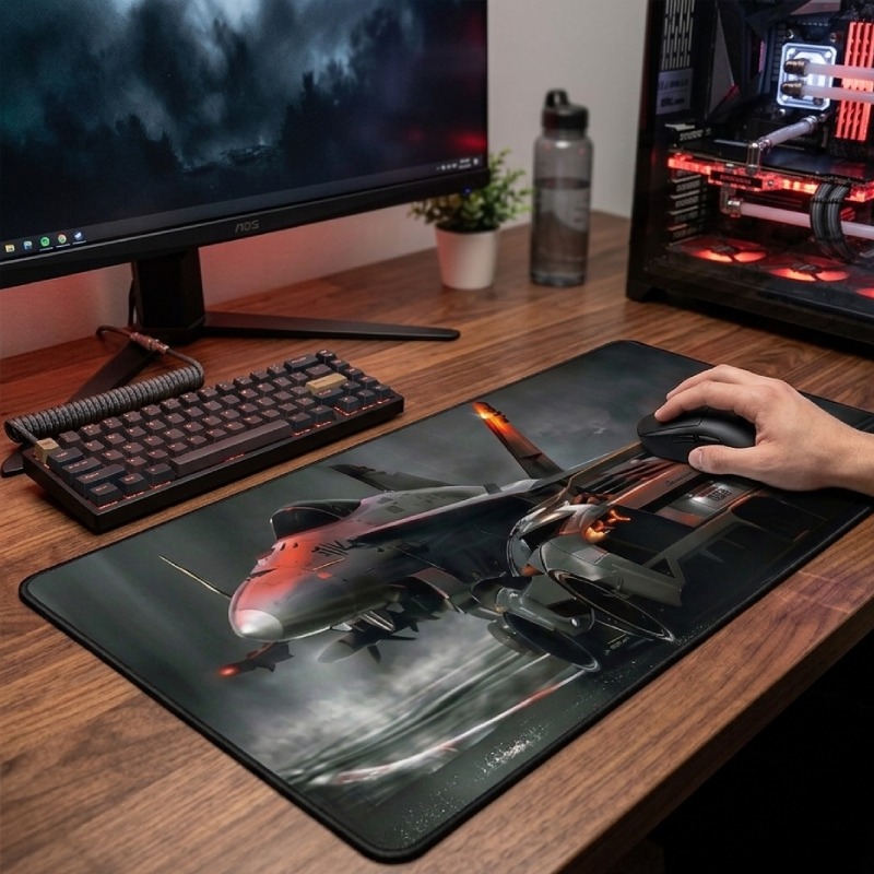 Tapis De Souris Gamer 40X90 Top Speed Jet & Lamborghini Edition - Image 2