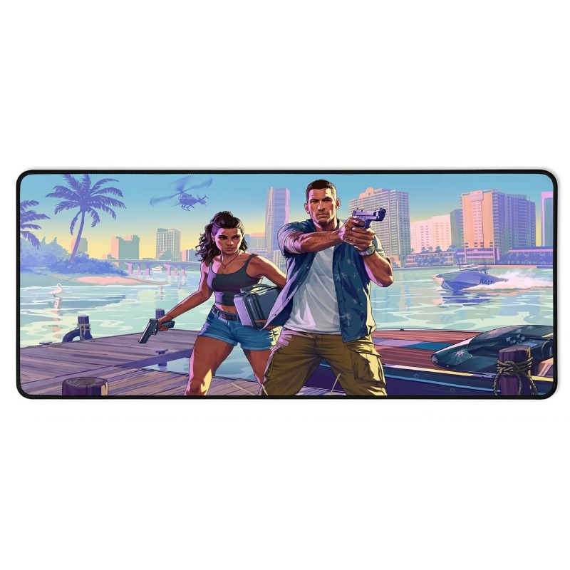 Tapis De Souris Gamer 40cm X 90cm Grand Theft Auto GTA 6 Port 