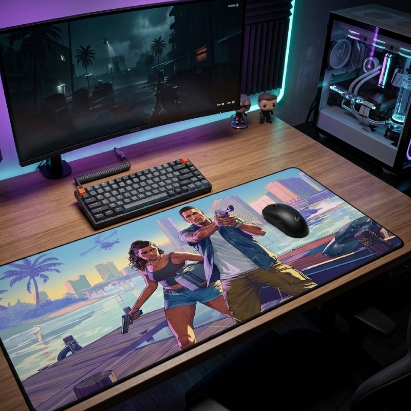 Tapis De Souris Gamer 40cm X 90cm Grand Theft Auto GTA 6 Port - Image 2