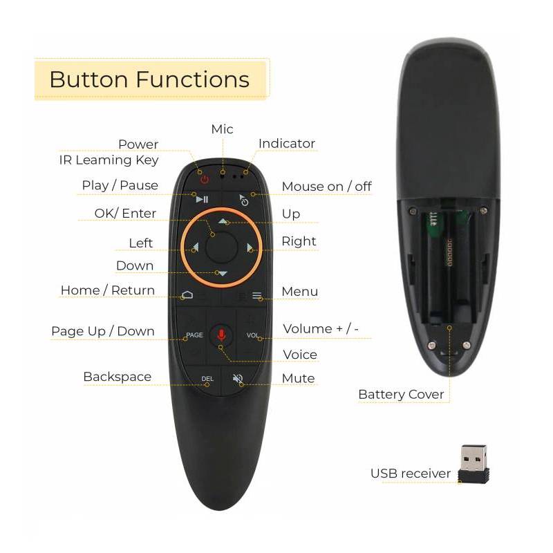 Télécommande M6AIR avec Air Mouse pour Smart TV et Android TV Box - Image 3